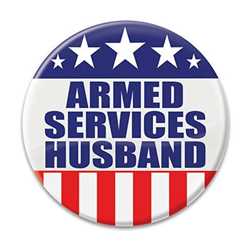 Armed Services Husband Button emergency service, emergency service button, buttons, support buttons, 