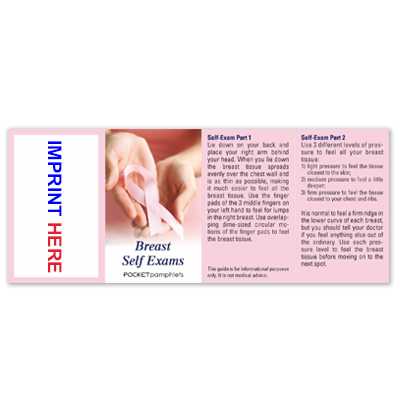 Breast Self Exams Pocket Pamphlet