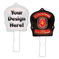 Custom Shield Design - Shield Shaped Hand Fan 