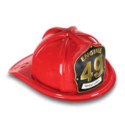 Fire Hat - Custom Black/Gold Engine Number/Text Shield 