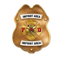 Imprinted Gold Maltese Cross Sticker Badge 