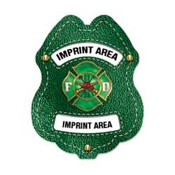 Imprinted Green Maltese Cross Sticker Badge 