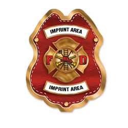 Imprinted Wood Maltese Cross Sticker Badge 