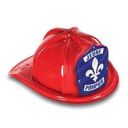 Jeune Pompier - Fleur de Lis Shield firefighting, fire safety product, fire prevention, plastic fire hats, fire hats, kids fire hats, junior firefighter hat, custom fire hat