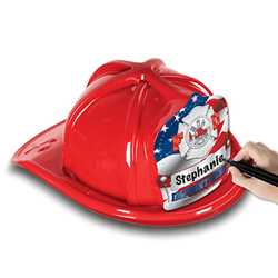 Jr Firefighter Hat -  Custom Patriotic "Your Name" Shield 