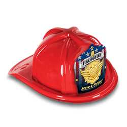 Jr. Firefighter Hat - Gold Serve & Protect Shield firefighting, fire safety product, fire prevention, plastic fire hats, fire hats, kids fire hats, junior firefighter hat