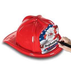 Jr Firefighter Hat - Stock Patriotic "Your Name" Shield firefighting, fire safety product, fire prevention, plastic fire hats, fire hats, kids fire hats, junior firefighter hat