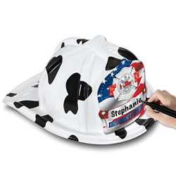 Jr Firefighter Specialty Hat - Custom Patriotic "Your Name" Shield firefighting, fire safety product, fire prevention, plastic fire hats, fire hats, kids fire hats, junior firefighter hat, custom fire hat