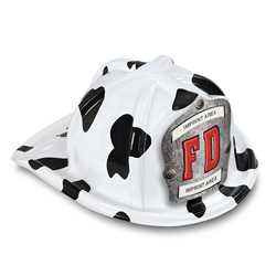 Jr Firefighter Specialty Hat - Custom Silver FD Shield firefighting, fire safety product, fire prevention, plastic fire hats, fire hats, kids fire hats, junior firefighter hat, custom fire hat