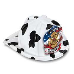 Jr. Firefighter Specialty Hat - Patriotic Shield firefighting, fire safety product, fire prevention, plastic fire hats, fire hats, kids fire hats, junior firefighter hat