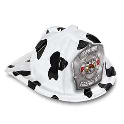 Jr. Firefighter Specialty Hat - Silver Maltese Cross Shield firefighting, fire safety product, fire prevention, plastic fire hats, fire hats, kids fire hats, junior firefighter hat