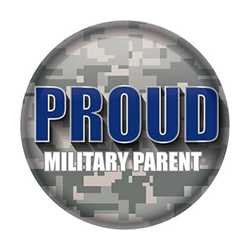 Proud Military Parent Button buttons, support buttons, military, thank you miltary, 