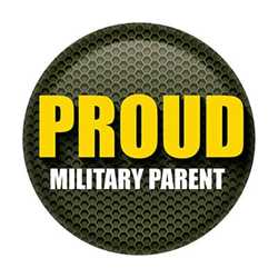 Proud Military Parent Button buttons, support buttons, military, thank you miltary, 