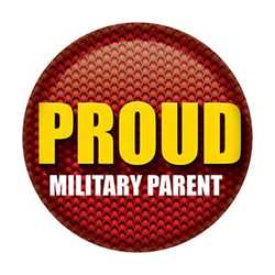 Proud Military Parent Button buttons, support buttons, military, thank you miltary, 