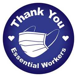 Thank You Essential Workers Button buttons, support buttons, health care workers, thank you health care workers