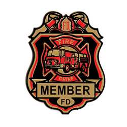 Fire Chief Plastic Badge fire chief badge, plastic fire badge, firefighter badge, plastic firefighter badge, kids firefighter badge