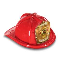 Jr. Firefighter Hat - Gold Maltese Cross Shield firefighting, fire safety product, fire prevention, plastic fire hats, fire hats, kids fire hats, junior firefighter hat