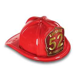 Fire Hat - Custom Red/Gold Engine Number Shield firefighting, fire safety product, fire prevention, plastic fire hats, fire hats, kids fire hats, junior firefighter hat, custom fire hat