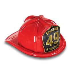 Fire Hat - Custom Black/Gold Engine Number Shield firefighting, fire safety product, fire prevention, plastic fire hats, fire hats, kids fire hats, junior firefighter hat, custom fire hat